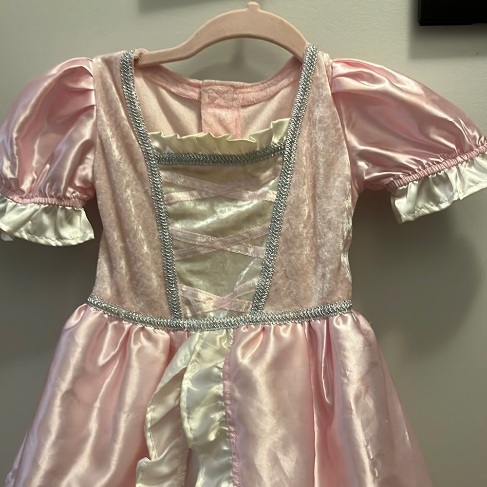 Girls pink and white princess dress